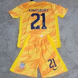 GOALKEEPER AUBREY KINGSBURY #21 USWNT NIKE TEAM USA SOCCER JERSEY NWT LARGE